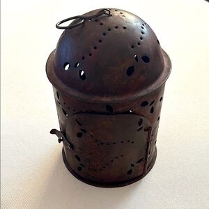 Rustic Brown Metal Lantern